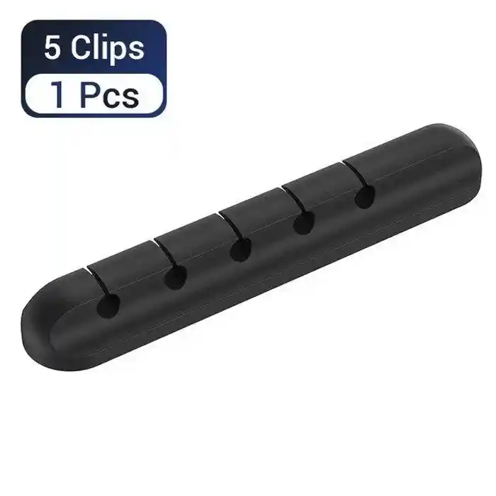 5 Clips Cable Organizer Silicone USB Cable Winder Desktop Tidy Management Clips Cable Holder for Mouse Headphone